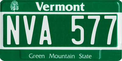 VT license plate NVA577