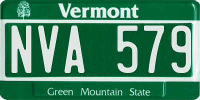 VT license plate NVA579