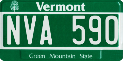 VT license plate NVA590