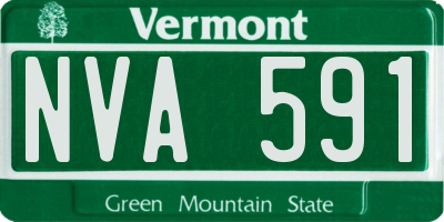VT license plate NVA591