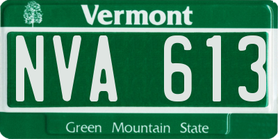 VT license plate NVA613