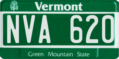VT license plate NVA620