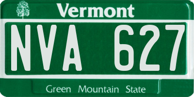VT license plate NVA627