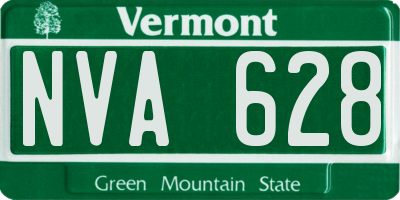 VT license plate NVA628