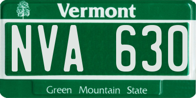 VT license plate NVA630