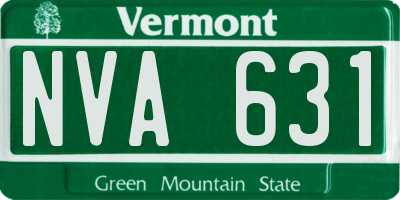 VT license plate NVA631