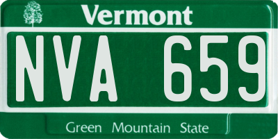 VT license plate NVA659