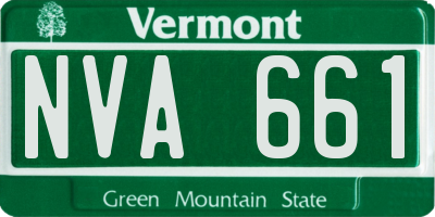 VT license plate NVA661