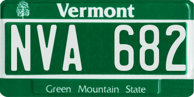 VT license plate NVA682