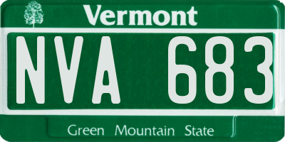 VT license plate NVA683