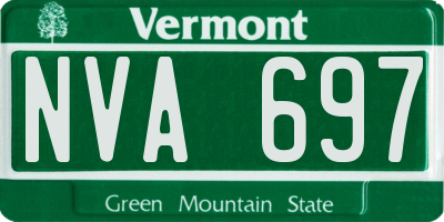 VT license plate NVA697