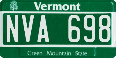 VT license plate NVA698