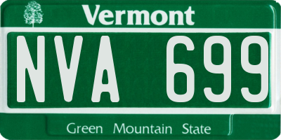 VT license plate NVA699