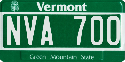 VT license plate NVA700