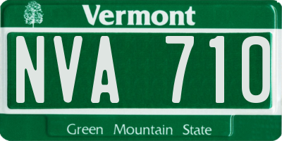VT license plate NVA710