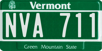 VT license plate NVA711