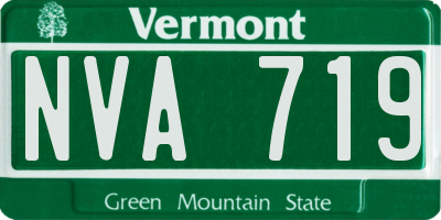 VT license plate NVA719