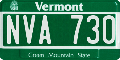 VT license plate NVA730