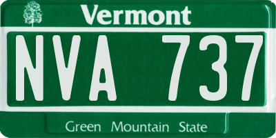 VT license plate NVA737