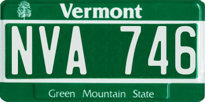 VT license plate NVA746