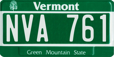 VT license plate NVA761