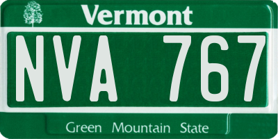 VT license plate NVA767