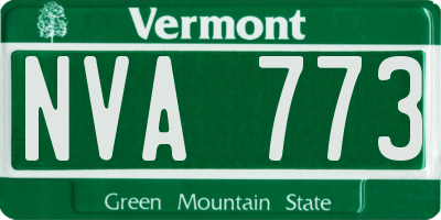 VT license plate NVA773