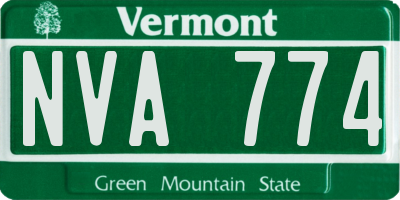 VT license plate NVA774