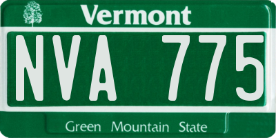 VT license plate NVA775