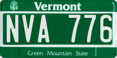 VT license plate NVA776