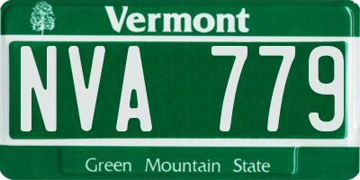 VT license plate NVA779