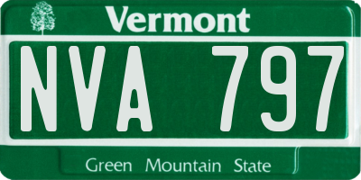 VT license plate NVA797