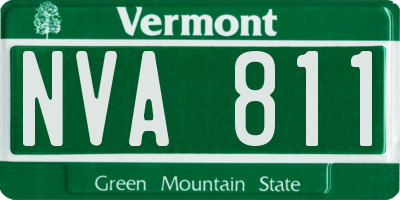 VT license plate NVA811