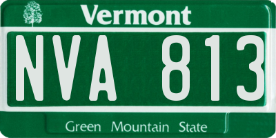 VT license plate NVA813