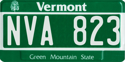 VT license plate NVA823