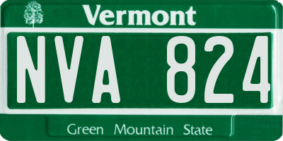VT license plate NVA824