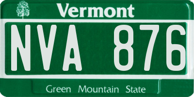 VT license plate NVA876