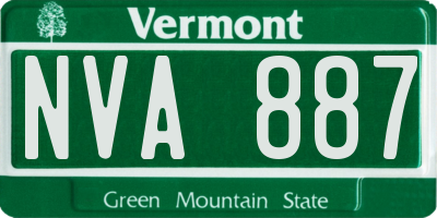 VT license plate NVA887