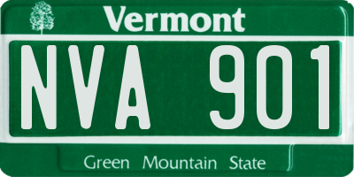 VT license plate NVA901