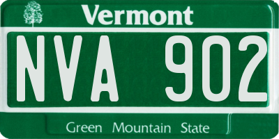 VT license plate NVA902