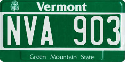 VT license plate NVA903
