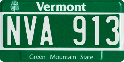VT license plate NVA913