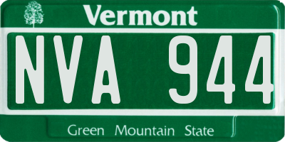 VT license plate NVA944