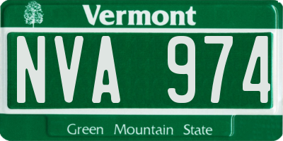 VT license plate NVA974