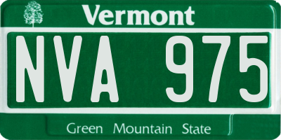VT license plate NVA975
