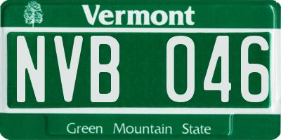 VT license plate NVB046