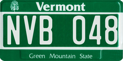 VT license plate NVB048