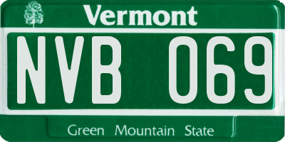 VT license plate NVB069