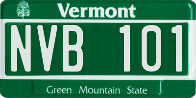 VT license plate NVB101