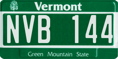 VT license plate NVB144